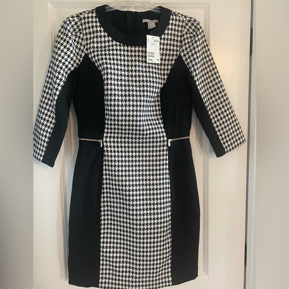 Super cute Houndstooth H&M dress NWT!!